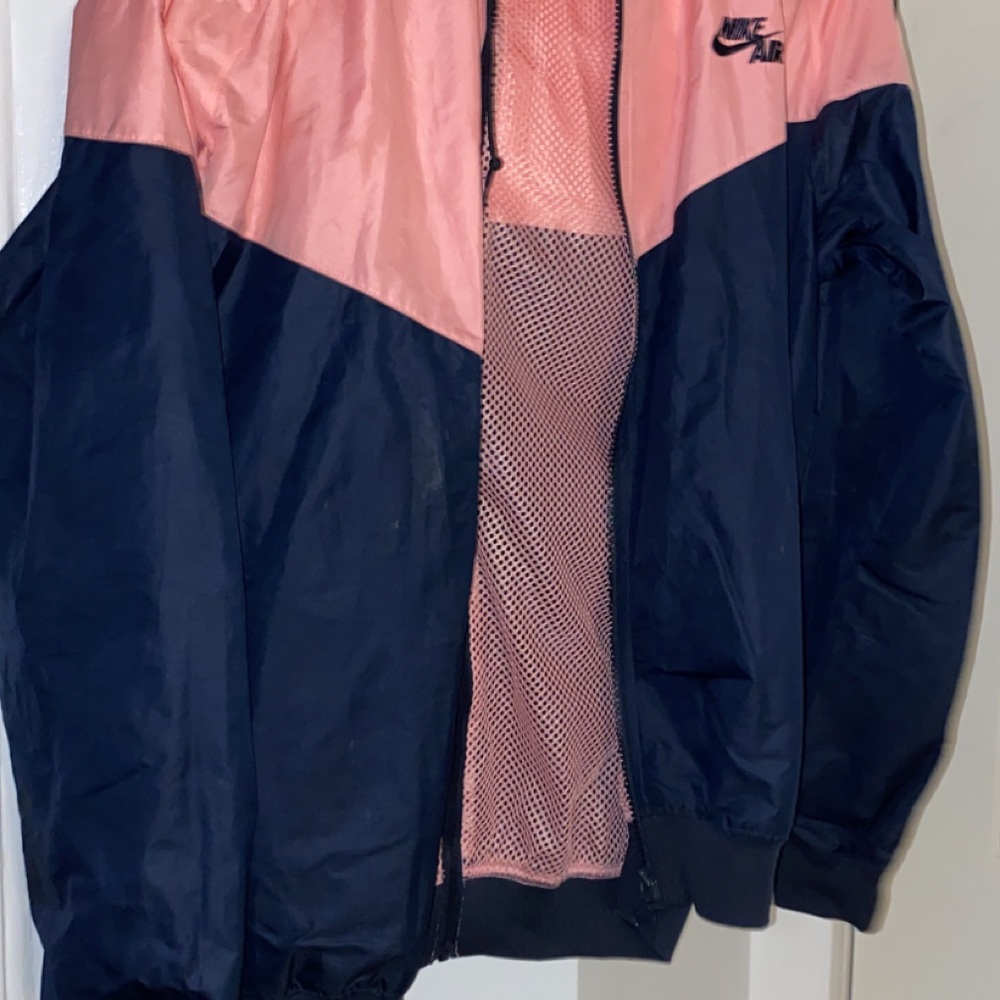 Nike Windbreaker Jacket - Pink & Navy Size L